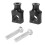 Universal Motorcycle 7/8'' / 1'' Handlebar Riser Clamp  25mm Black 1