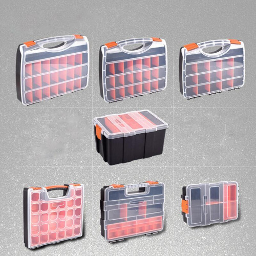 Portable Plastic Tool Box Parts Box Storage Components Box 15.6x22x5.5 2