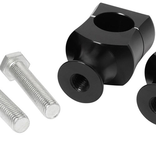 Universal Motorcycle 7/8'' / 1'' Handlebar Riser Clamp  22mm Black 2