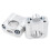 Motorcycle Handlebar Riser Mounting Clamp Adapter Silver 1