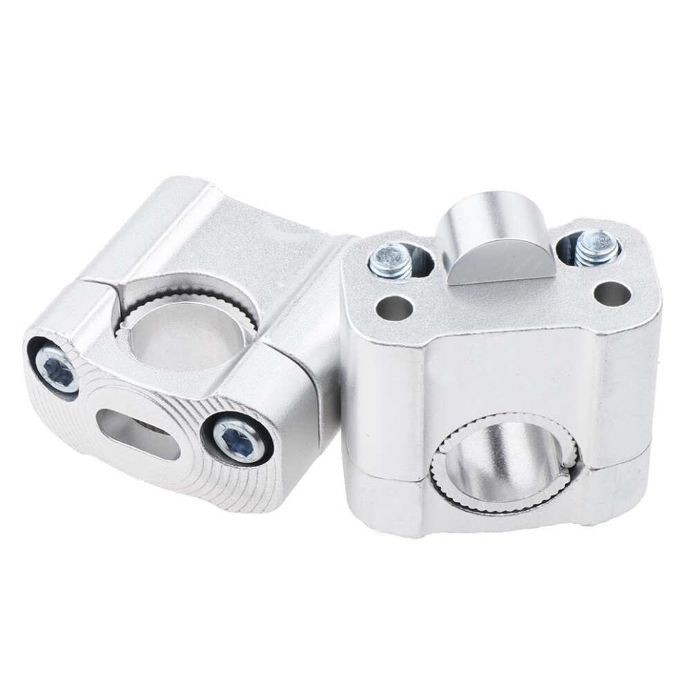 Motorcycle Handlebar Riser Mounting Clamp Adapter Silver 6902695941283