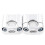 Motorcycle Handlebar Riser Mounting Clamp Adapter Silver 2