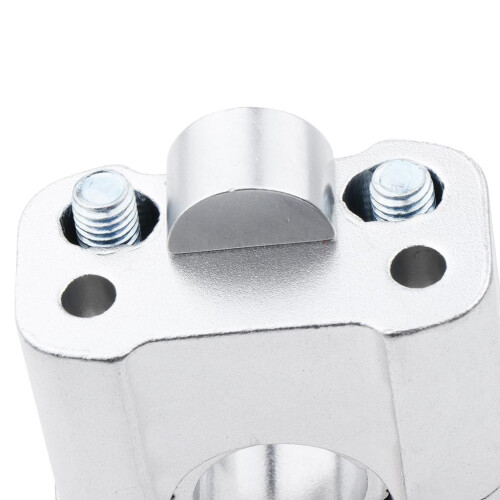 Motorcycle Handlebar Riser Mounting Clamp Adapter Silver 2