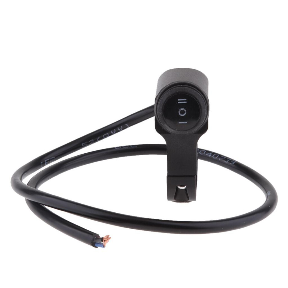 Waterproof 25Mm 1" Motorcycle Handlebar Headlight On/Off/On Switch Bla 6902696006585