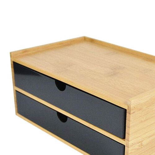 Bamboo Desktop Storage Drawer Scissors Supplies Premium for Study Bath 2