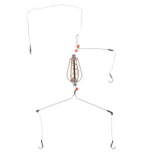 Fishing Feeder Basket Holder Fishing Bait Cage with Line Hooks Sinker