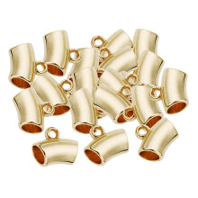 50Pcs Tubular Large Hole Beads Necklace Pendant for Making Jewelry Gol