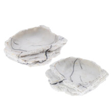 2xResin Rock Bowl Food Water Dish Feeder Plate for Terrarium Reptile T