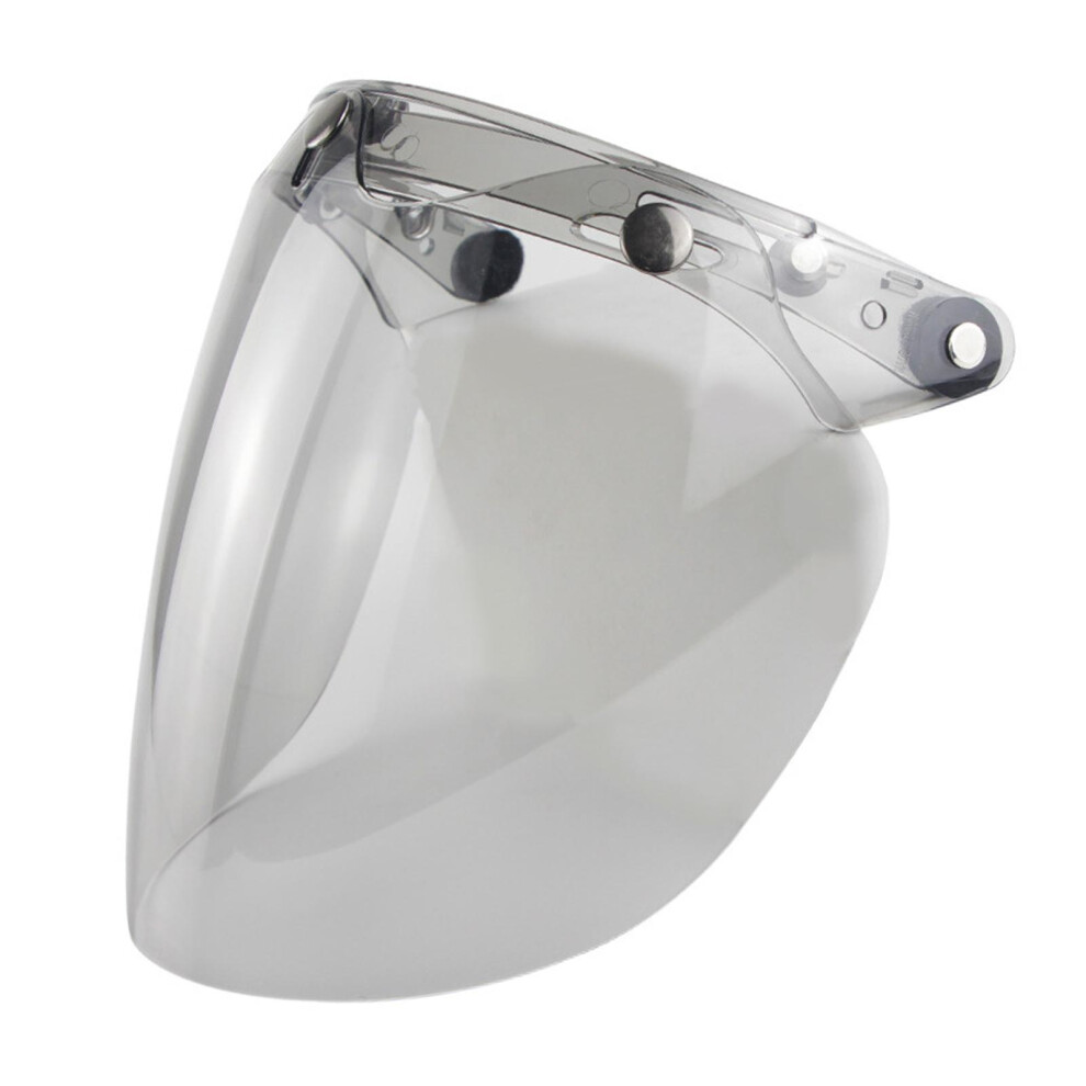 3 Snap Visor Lens Shield For Open Face Helmets Retro Windscreen Durabl 6902696356697