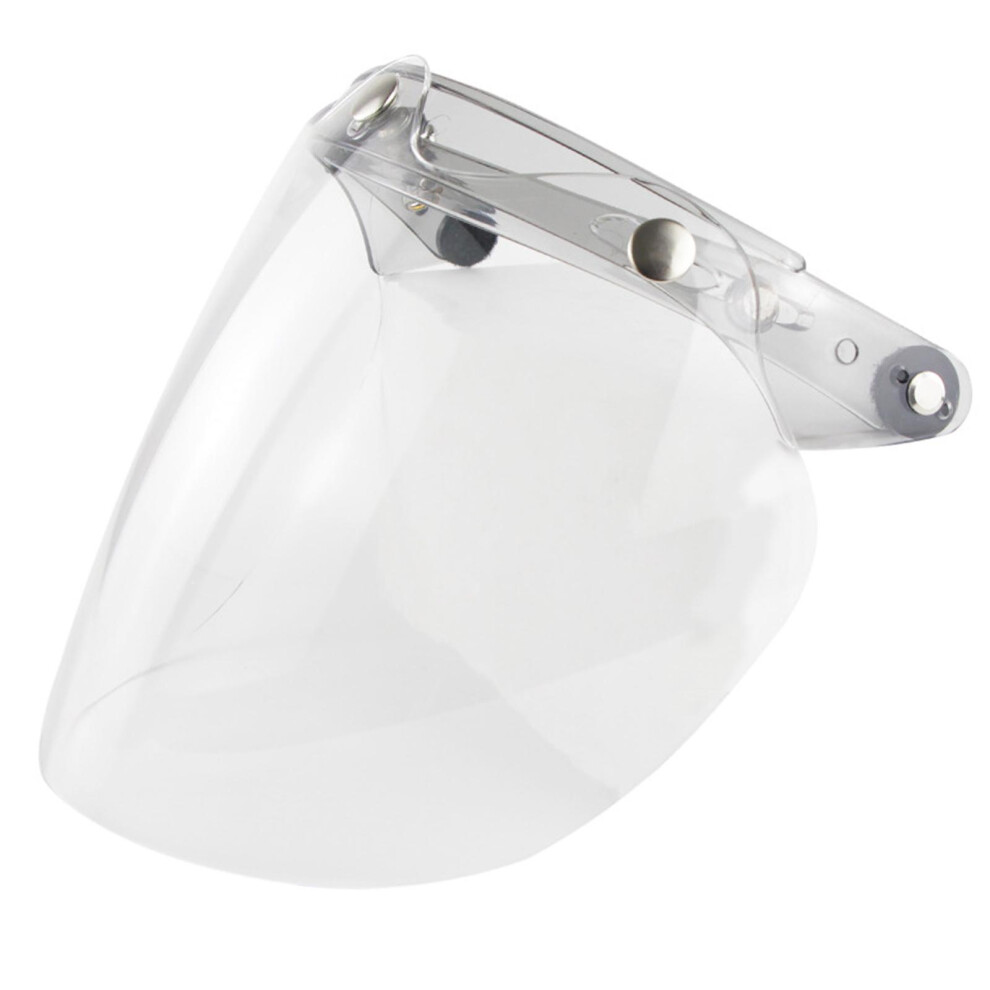 3 Snap Visor Lens Shield For Open Face Helmets Retro Windscreen Durabl 6902696309037