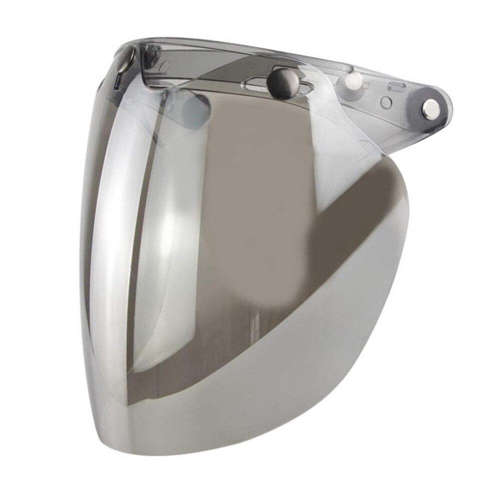3 Snap Visor Lens Shield For Open Face Helmets Retro Windscreen Durabl 6902695940958