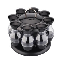 Revolving Spice Rack Kitchen Table Top Herbs Condiment Single Layer 8