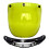 Motorcycle 3 Snap Visor Lens Shield for Open Face Helmets Yellow 2