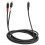 RCA to 2RCA Subwoofer Cable Y Adapter Splitter for Headphone Amplifier 2
