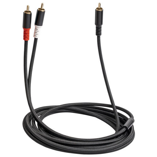RCA to 2RCA Subwoofer Cable Y Adapter Splitter for Headphone Amplifier 1