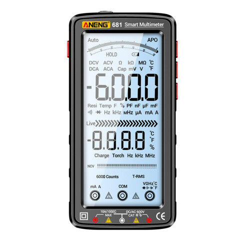 Digital Multimeter Electric meter Wide Measuring Multi Tester Black, L 2