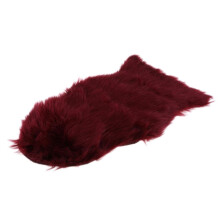 40x60cm Sheepskin Skin Faux Fur Fake Rug Mat Rugs Wine Red