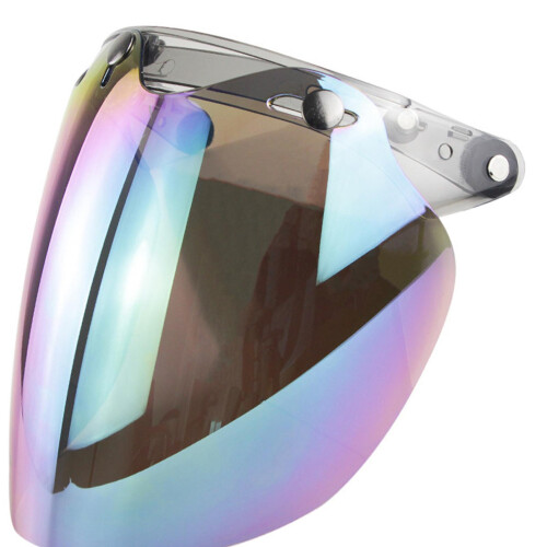 3 Snap Visor Lens Shield for Open Face Helmets Retro Windscreen Durabl 2