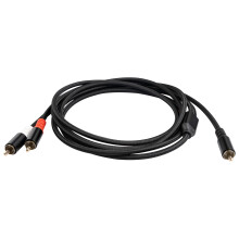 RCA to 2RCA Subwoofer Cable Y Adapter Splitter for Headphone Amplifier