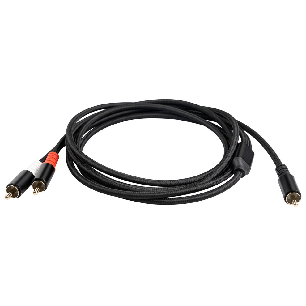 Rca To 2Rca Subwoofer Cable Y Adapter Splitter For Headphone Amplifier 6902695537752
