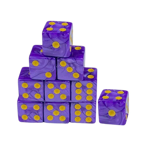 10x 0.6inch Game Dices Teaching Aids for Table Game Role Play Math Tea
