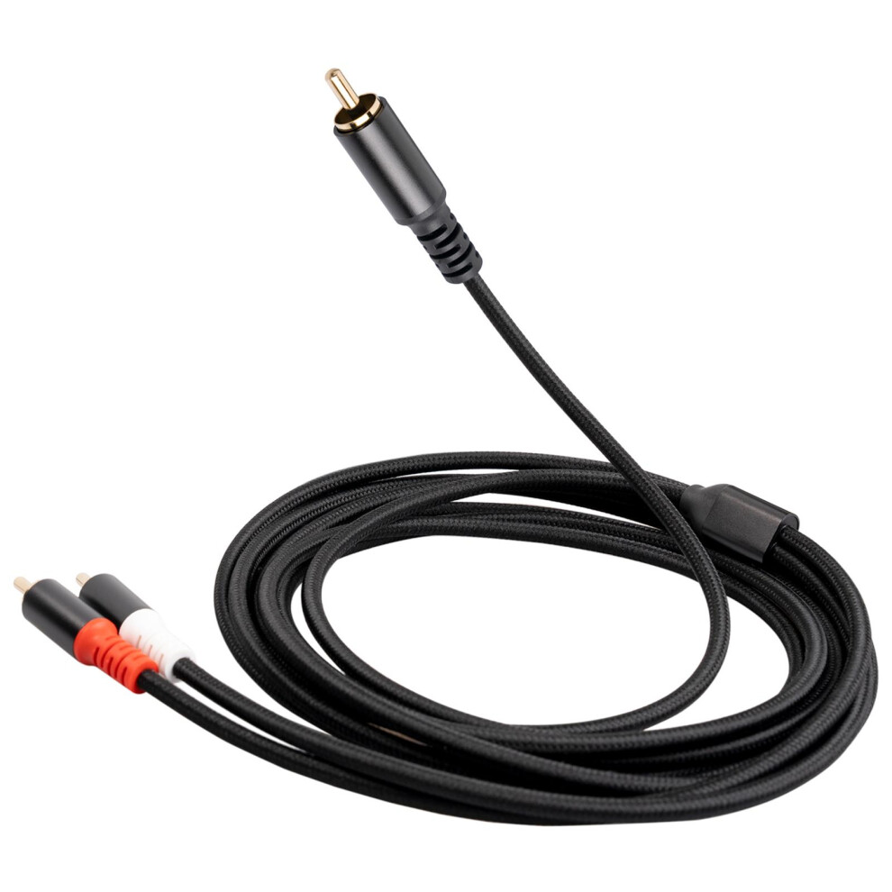 Rca To 2Rca Subwoofer Cable Y Adapter Splitter For Headphone Amplifier 6902695522413