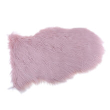40x60cm Sheepskin Skin Faux Fur Fake Rug Mat Rugs Light Pink