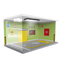 1:24 Parking Lot Scene Model Street Parking Lot for Car Model Toy Deco