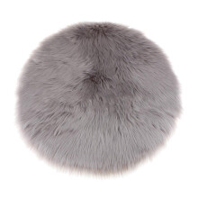 Soft Sheepskin Skin Faux Fur Fake Rug Mat Small Rugs Gray