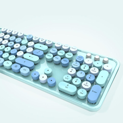 2.4GHz Wireless Keyboard and Mouse set for Mac PC Laptop Blue Mixed Co 2
