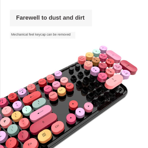 2.4GHz Wireless Keyboard and Mouse set for Mac PC Laptop Red Mixed Col 2