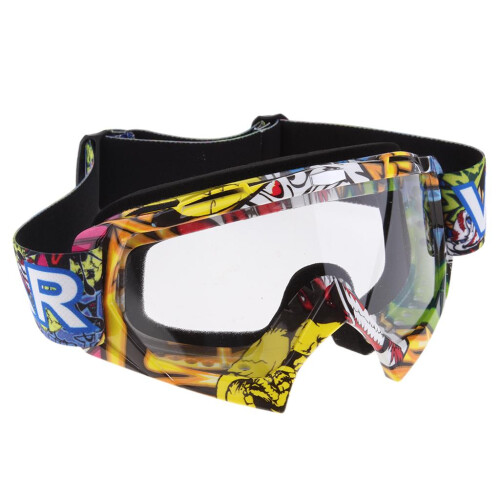 Motocross Snowmobile Snowboard Goggles UV Protector Eyewear Clear
