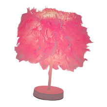 Desk Night Lights Feathers Shade Table Lamp for Wedding Bedside Home P