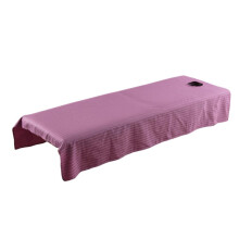 Beauty Massage SPA Treatment Bed Table Cover Sheet w/Face Hole Purple