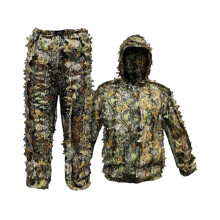 Ghillie Suit Woodland Hooded Jacket Pant Forest Clothes
