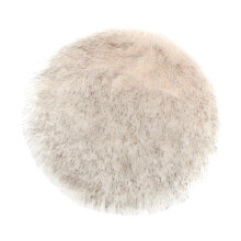 Faux Fur Seat Cushion Pad Artificial Sheepskin Mat White Gray 35cm