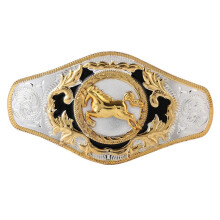 Western Belt Buckle Animal Bull Rodeo Antique Large Buckle Running Hor
