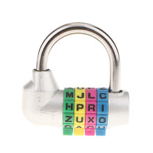 4 Digit Dial Letter Combination Padlock Travel Luggage Suitcase Lock S