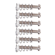 6 Pieces Electric Guitar Bass Bridge Tailpiece Saddles Screws+Springs