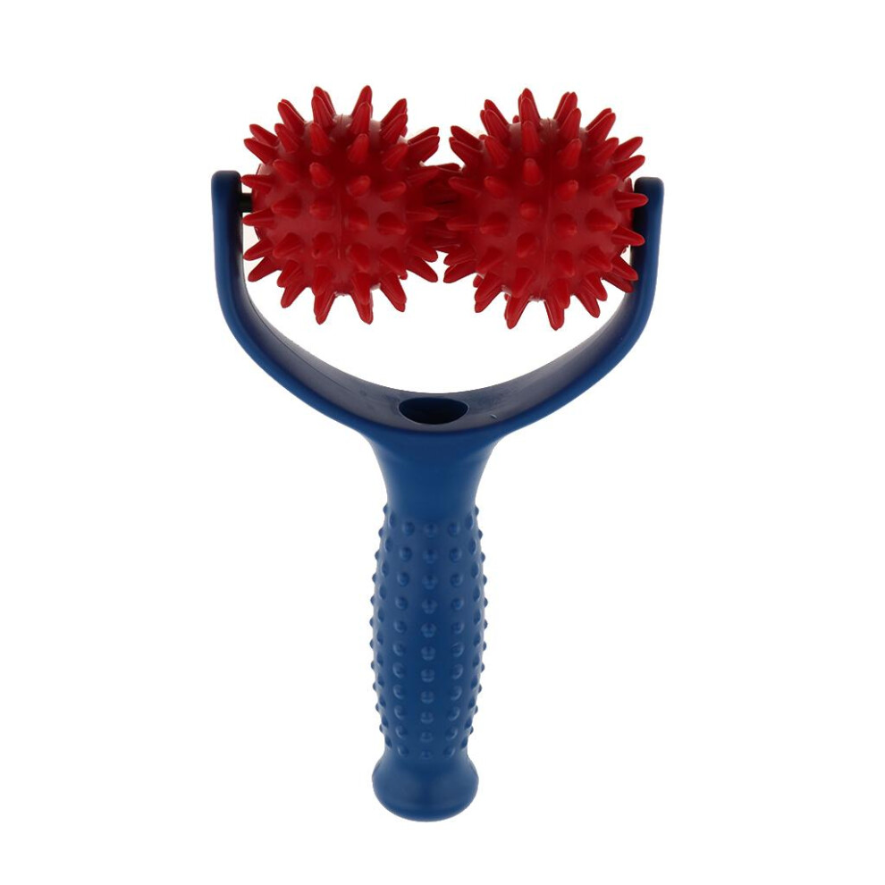 Blue Handheld Acupuncture Spiky Massage Ball Shoulder Muscle Massager