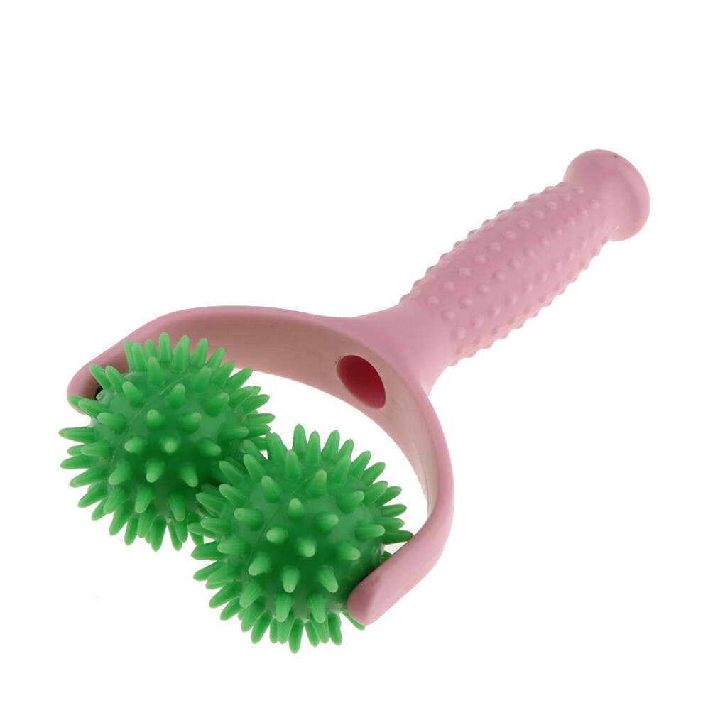 Pink Handheld Acupuncture Spiky Massage Ball Shoulder Muscle Massager