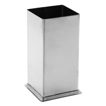 Stainless Steel Utensil Holder with Drain Holes, Rectangular Cutlery Organizer for Kitchen Storage