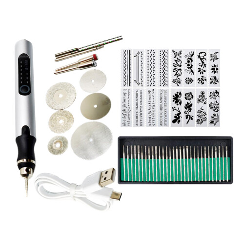 60 Pieces Handheld Cordless Rotary Tool for Cutting Engraving Trimming