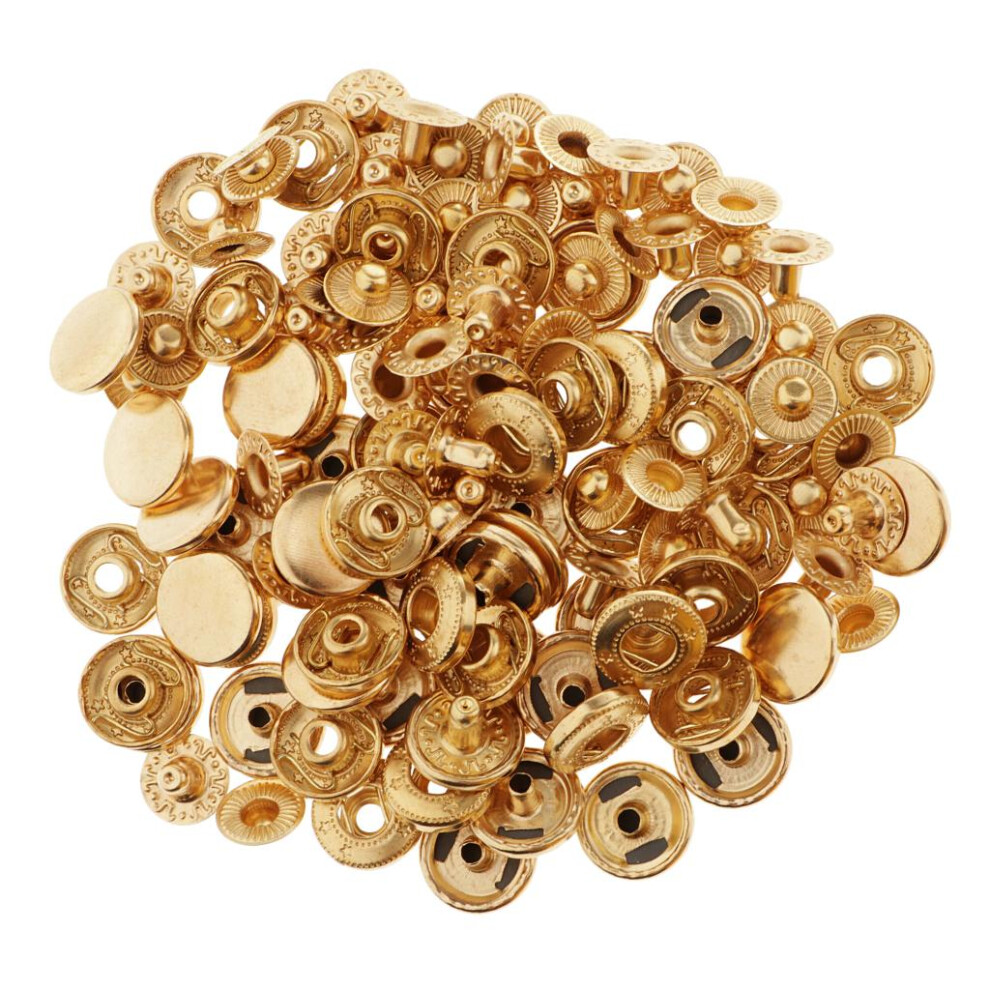 30X Snap Fasteners Press Stud Buttons For Leather Jacket Jeans Clouses 6902696294548
