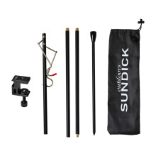 Camping Lantern Stand Lightweight Alloy Lamp Pole Hanger Holder 2 Hook