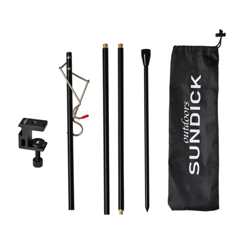 Camping Lantern Stand Lightweight Alloy Lamp Pole Hanger Holder 2 Hook