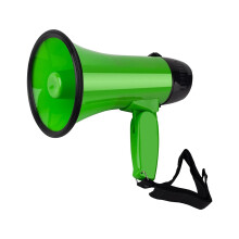 Handheld Bullhorn Megaphone Voice Recording 25W for Outdoor Green