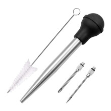 Stainless Steel Turkey Seasoning Tool Manual Pump for Black