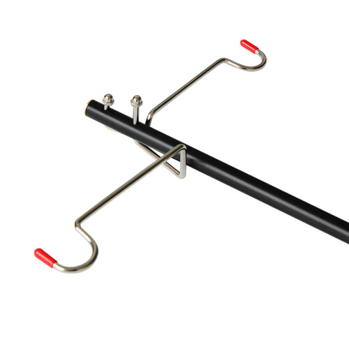 Camping Lantern Stand Lightweight Alloy Lamp Pole Hanger Holder 2 Hook 2