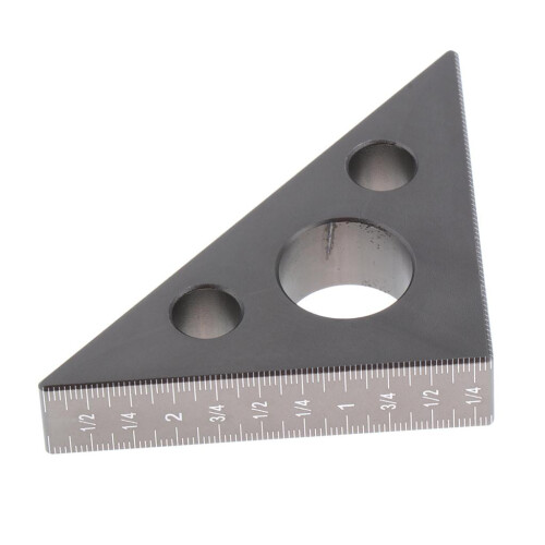 1Pc Alloy 45 Degree Triangle Square Ruler Angle Measuring Tool Silver 2